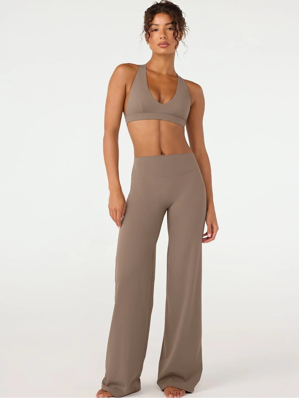 NWT CSB CROP SHOP BOUTIQUE Fade Everyday Pant - Mocha - Size small